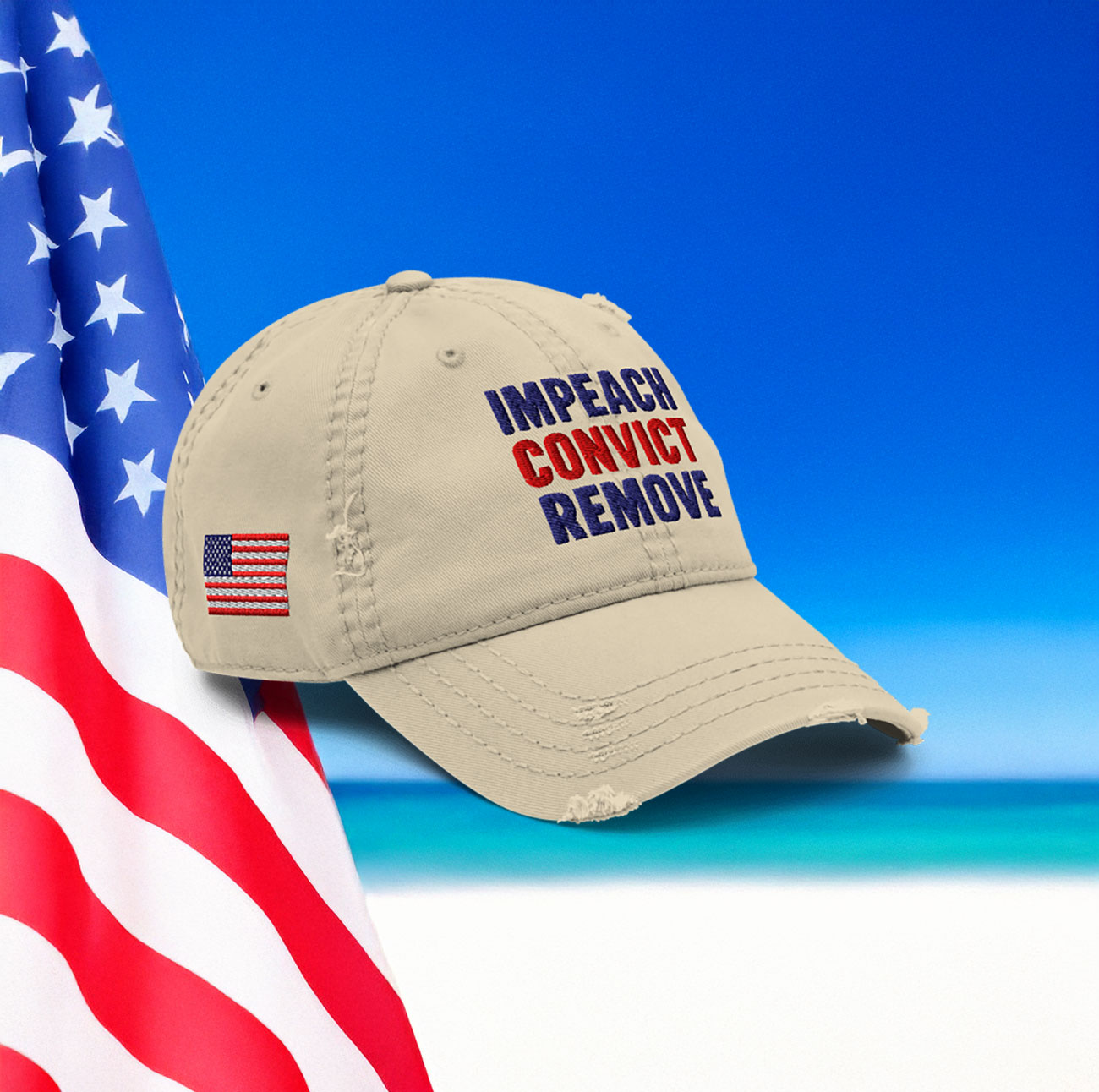 Impeach Convict Remove Distressed Hat